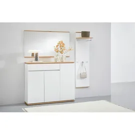 XORA Garderobenpaneel Weiß, Eiche Artisan, 45x169x28 cm, Aufhängemöglichkeit, Garderobe, Garderobenpaneele, Garderobenpaneele