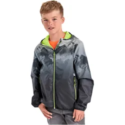 Outdoorjacke KILLTEC "Lyse BYS JCKT B", Kinder, Gr. 140, schwarz, Oberstoff: 100% Polyester, Futter: 100% Polyester, sportlich, Jacken, Leichte, wasserdichte Kinderjacke, klein verpackbar, cooles Muster