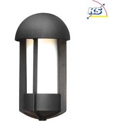 Konstsmide Wandleuchte TYR, E27 max. 60W, Schwarz, Aluminium / Acrylglas opal KON-510-752