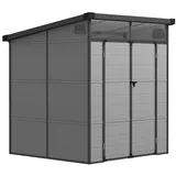 Outsunny Gerätehaus Kunststoff 3,24m3 190x191x215cm Geräteschuppen mit Pultdach, Abschließbarer Tür, wetterfest Gartenhaus, Outdoor Garten Schuppen