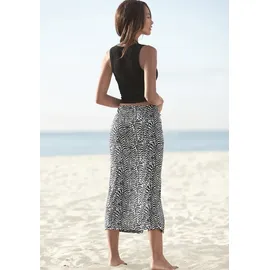 VIVANCE Midirock Damen Animalprint Schwarz/Weiß 38