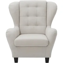 Home Affaire Alexander Microfaser 92 x 93 x 103 cm grau inkl. Hocker