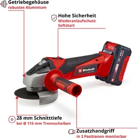 Einhell TC-AG 18/115 Li (1x4,0Ah) Power X-Change 4431133