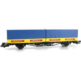 LILIPUT Containertragwagen Lgjs 571.1 440 4 668-1 mit 2 Wechselpritschen MOLL Spedition H0