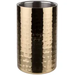 APS "GOLD" Flaschenkühler, doppelwandig, Höhe: 20 cm, Getränkekühler mit zeitlosen um elegantem Design für jeden Anlass, 1 Getränkekühler