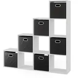 Vicco Treppenregal Raumteiler 142,5 x 29 x 140 cm Weiß