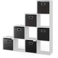 Vicco Treppenregal Raumteiler 142,5 x 29 x 140 cm Weiß