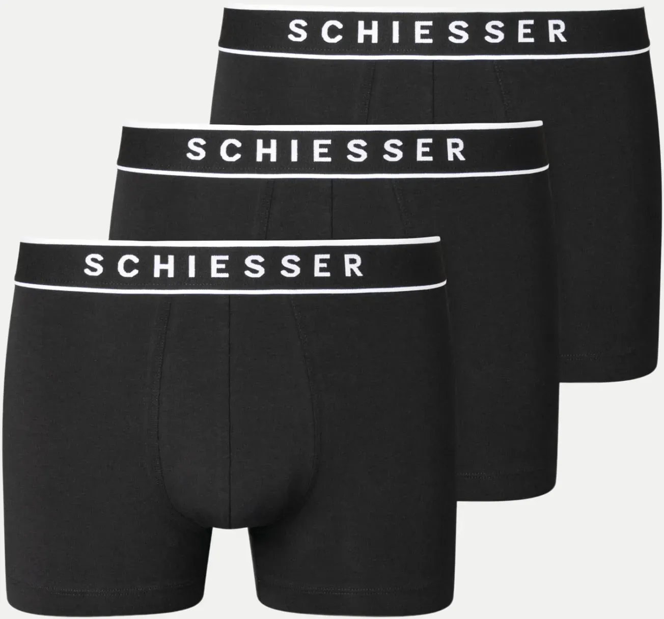 3PACK Shorts Schwarz XXL