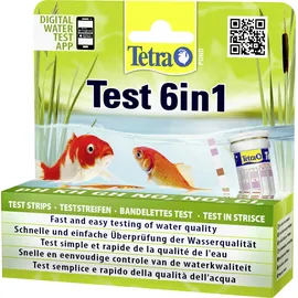 Tetra Wasserschnelltest Pond 6 in 1 für Teichwasser 25 Streifen