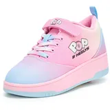 Heelys Mädchen Pop Pro, Hellblau/Rosa/Creme, 3 Little Kid - 34 EU