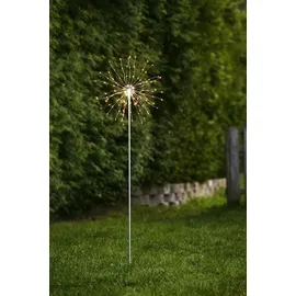 Best Season LED Dekostab Firework Outdoor Kunststoff/Metall 160 LED inkl. Erdspieß grau/silber