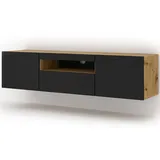 BIM Furniture Aura TV-Lowboard 150x42x37 cm Beige/Schwarz Holz