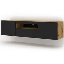 BIM Furniture Aura TV-Lowboard 150x42x37 cm Beige/Schwarz Holz
