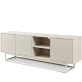 [en.casa] Boxholm Lowboard 160 x 30 x 56,5 cm Sandfarben Metall/Spanplatte
