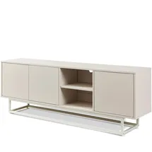 [en.casa] Boxholm Lowboard 160 x 30 x 56,5 cm Sandfarben Metall/Spanplatte