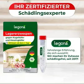 LEGO Lagererzwespen gegen Kugelkäfer & Messingkäfer 1 Röhrchen (10 m2)