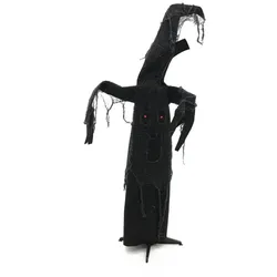 Bewegter Schwarzer Baum, animierte Halloween Dekoration, 110cm, Bewegung, Licht und Geräusche