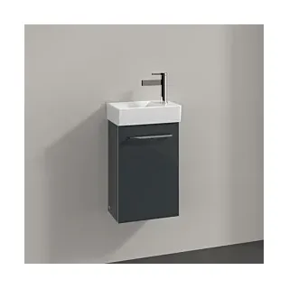 Villeroy und Boch Avento Waschtisch-Unterschrank A87600B1 34 x 51,4 x 20,2 cm, Anschlag links, 1 Tür, Crystal Grey