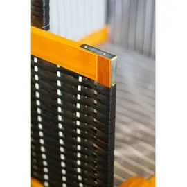 Mr. Deko bene living Hundestrandkorb - gestreift/anthrazit - PE schwarz - inkl. Schutzhülle