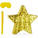 Relaxdays Piñata Stern HBT 43x45x9 cm Gold