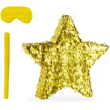 Relaxdays Piñata Stern HBT 43x45x9 cm Gold