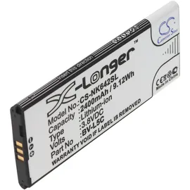 AccuCell Akku passend für Microsoft Nokia Lumia 640 Dual SIM, Li-Ion, 3,8V, 2400mAh, 9,1Wh