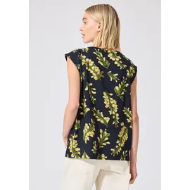 street one studio Blusenshirt mit Rundhals Blau 40