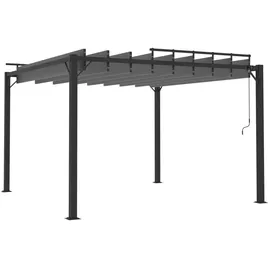 vidaXL Pergola mit Lamellendach 3 x 3 m Anthrazit