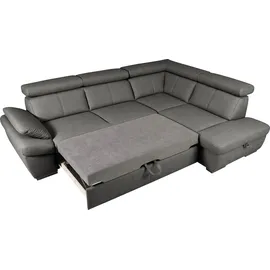 exxpo - sofa fashion Eckcouch Kunstleder 2-Sitzer Grau