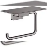 Hansgrohe AddStoris Papierrollenhalter mit Ablage, brushed black