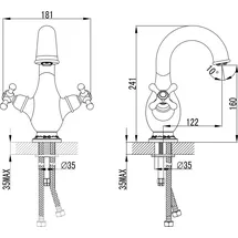 PaulGurkes Nostalgie Zweigriffmischer Chrom