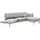 Schöner Wohnen Eckcouch Polyester L-Form 3-Sitzer Silber