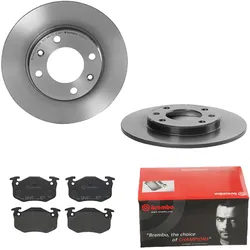 BREMBO Bremsensatz-Hinterachse COATED DISC LINE / STANDARD Bremsensatz, Scheibenbremse hinten rechts links voll 247mm für RENAULT PEUGEOT CITROËN HSV