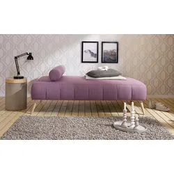 Daybett ANDAS "Lucy", lila, Struktur fein, kein Härtegrad, Daybetten, mit losen Rollenkissen