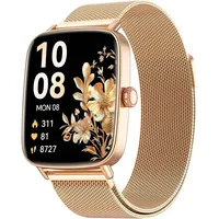 Smartwatch Damen mit Telefonfunktion,1.85" HD Uhren Damen mit Herzfrequenz Schlafmonitor SpO2 Schrittzähler,110+Sportmodi Fitnessuhr,IP68 wasserdi... - Rosa