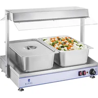 Royal Catering Warmhalteplatte mit 2 Halogenlampen - 1.100 W
