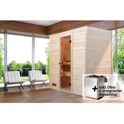 WEKA Massivholzsauna »VALIDA«, BxHxT: 189 cm x 203,5 cm x 189 cm, mit Klarglastür - braun