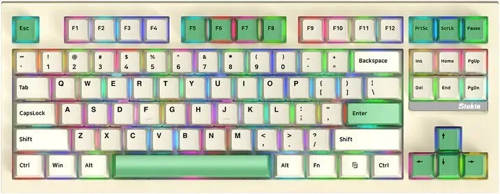 LANGYAN 87-Tasten abnehmbares Switch 3MODUS RGB mechanische Tastatur
