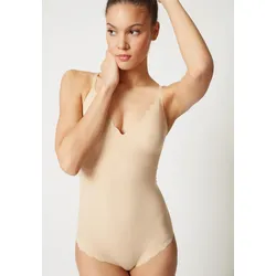 Body SKINY, Damen, Gr. 42, N-Gr, beige, Obermaterial: 72% Polyamid, 28% Elasthan, unifarben, feminin, normal, Bodies, nahtlose Unterwäsche
