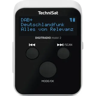 TechniSat DIGITRADIO mobil 2 Internet Taschenradio Schwarz, Weiß