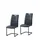 Hti-Living Schwingstuhl Kunstleder schwarz 2er Set