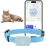 Gps-halsband Mit Tracker Für Katzen Und Hunde, Kompatibel Mit Apple Find (ios/android), Blau