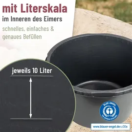 berdal rubber en plastics b. v. Mörtelkübel 40 l rund schwarz