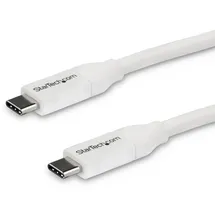 Startech StarTech.com USB-C Usb-C Cable W/ 5A Pd - M/M - White - 4 M (13 Ft.), USB2C5C4MW