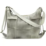 HARPA Schultertasche "GEORGIA", Mädchen, Gr. B/H/T: 15cm x 15cm x 41cm, weiß, grau, Baumwolle, unifarben, Taschen Schultertasche, in moderner Patchwork-Optik