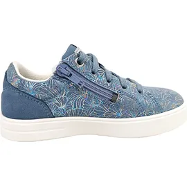 superfit Mädchen Stella Sneaker, Blau Silber 8000, 28 EU Weit