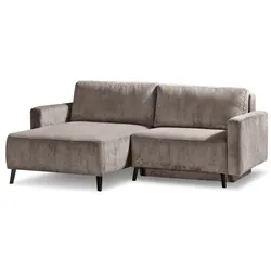 Ecksofa Hagen Cord Grau Greige