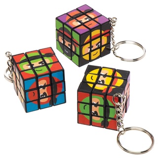 Puzzlewürfel-Schlüsselringe "Ninja"  (pro Set 4) Mitgebsel