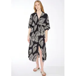 Maxikleid »MD V DR Li44u«, Gr. S (36) - N-Gr, 7183 black leaf, , 39647258-S N-Gr