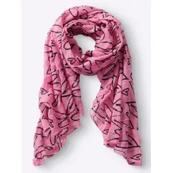 Modetuch HEINE, Damen, pink, Baumwollmischung, Modetücher